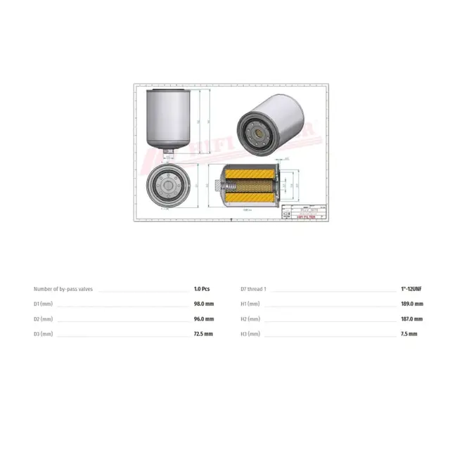 Olje filter til Volvo Kad42 43 44 Kamd42 43 44 - KAD erst:423135 