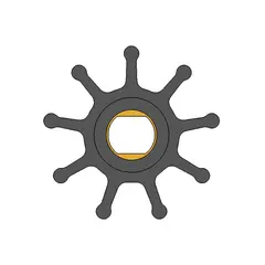 JMP  Impeller H&#248;yde: 95  Bredde: 63  Nav: 25 Blad: 9