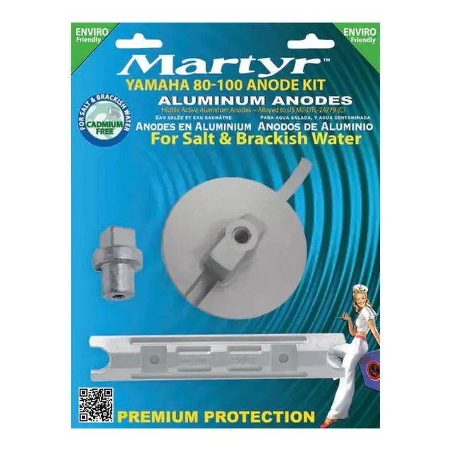 MARTYR Anodesett Yamaha 80-100Hk Aluminium 