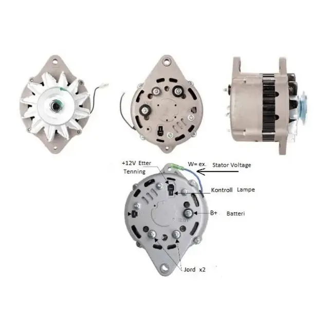 RECMAR Dynamo for Yanmar - 12V, 80 A (Hitachi) 