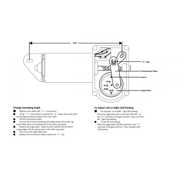ONGARO HD Viskermotor - Hvit, 12V Pussermotor, 1,5'' aksling 
