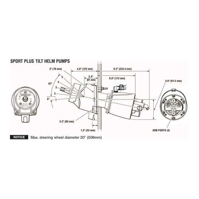 TELEFLEX Sestar, Pro Classic Tilt HH6573 SeaStar PRO Classic tilt, 1.7/27,8 cm3 