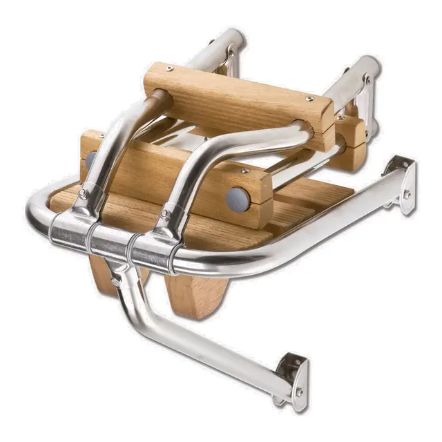 TREM Badeplatform med stige Rustfritt stål - 3 trinn 