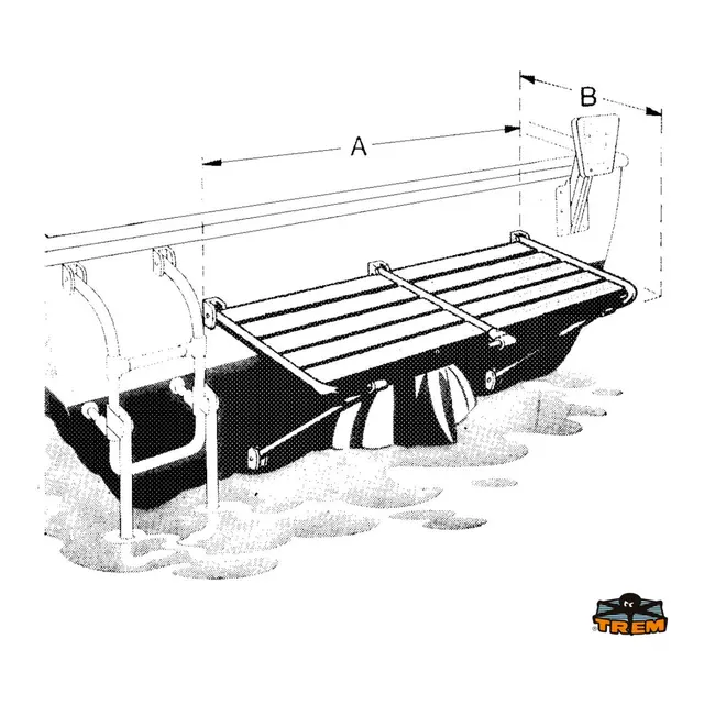 TREM Badeplattform Uten stige 