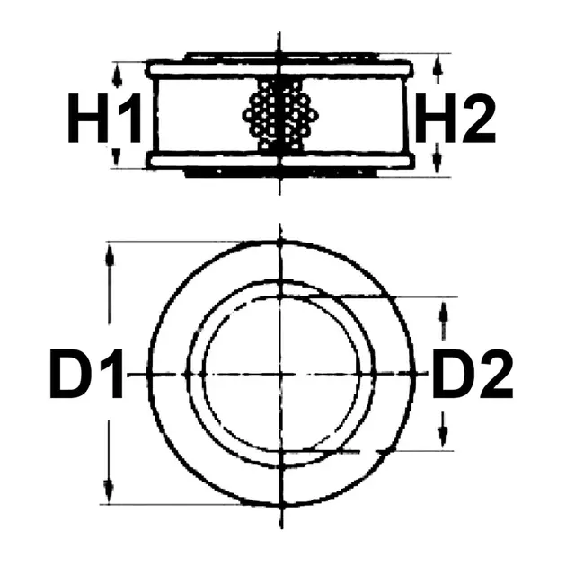 TREM Luftfilter for Volvo-motorer Volvo penta - erstatter 3582358 