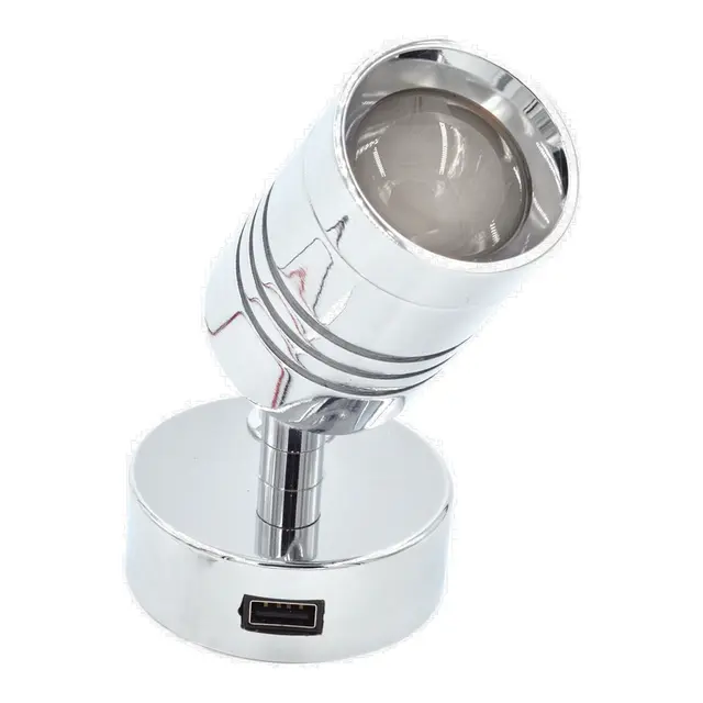 AUROLED LED-lampe m/USB-uttak 12V, 3,5-6W 