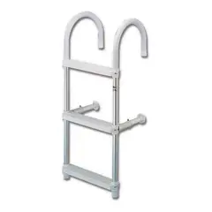 TREM Portabel Badestige 4-trinn Aluminium, Trinn av plast