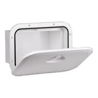 Hanskerom 270 x 375 mm hvit Oppbevaringsboks/hanskerom med lokk