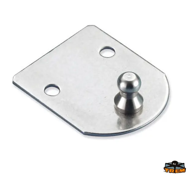 TREM Gassdemperbrakett 316 48x58mm - 10mm kule 