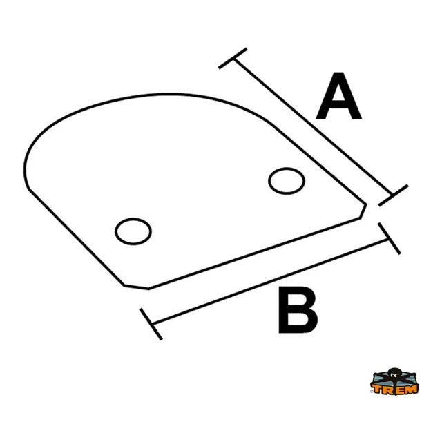 TREM Gassdemperbrakett 316 48x58mm - 10mm kule 
