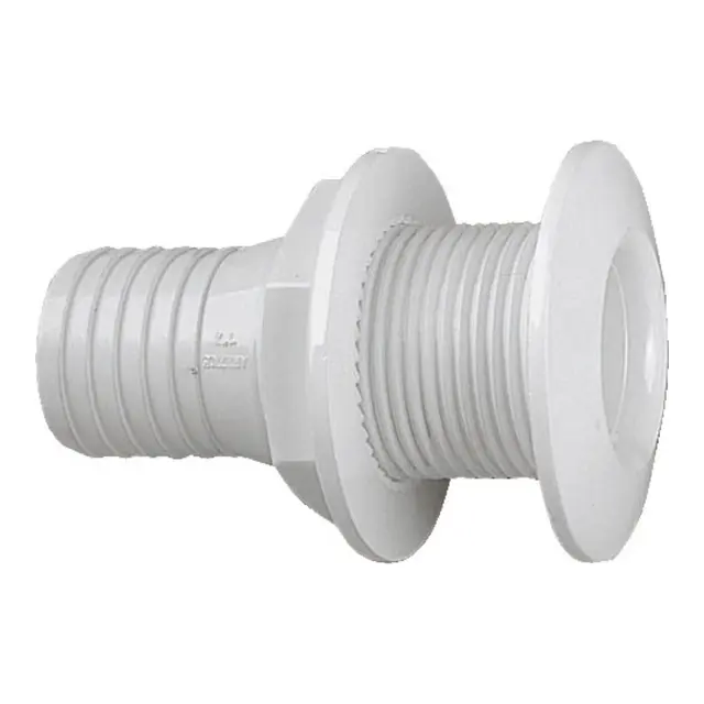 TREM Skroggjennomføring - 3/4" Med slangestuss - 19mm slange 