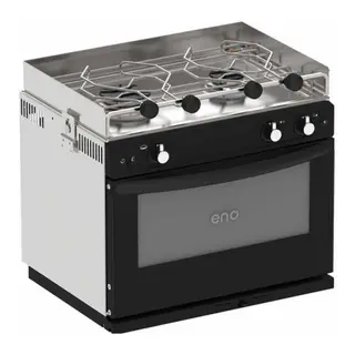 ENO Komfyr rustfri  2bluss med sort front