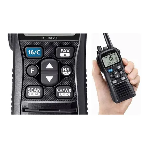 ICOM Håndholdt VHF, IC-M73 6W, IP68, "Last Call Voice", ANC 