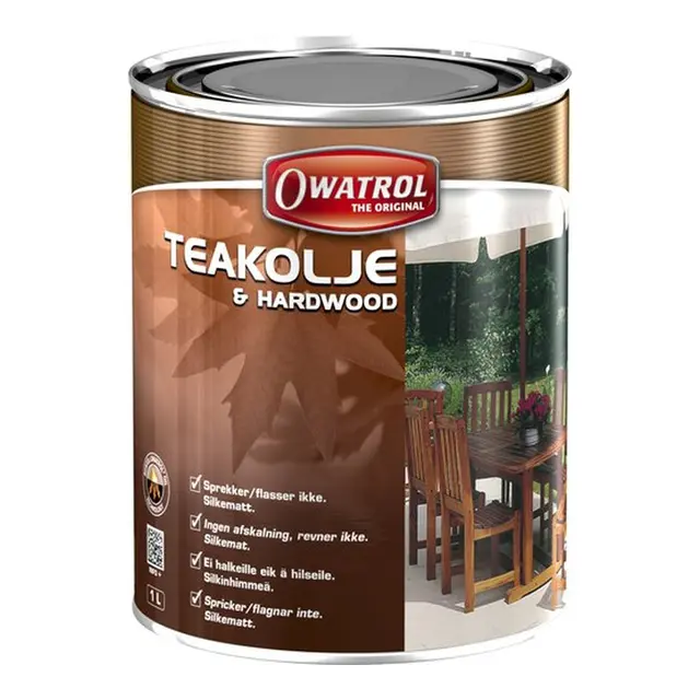 OWATROL Teakolje - 1L Silkematt finish 