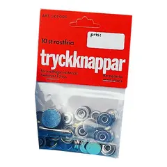 Trykknapper Hun+Han, &#216;15mm 10stk