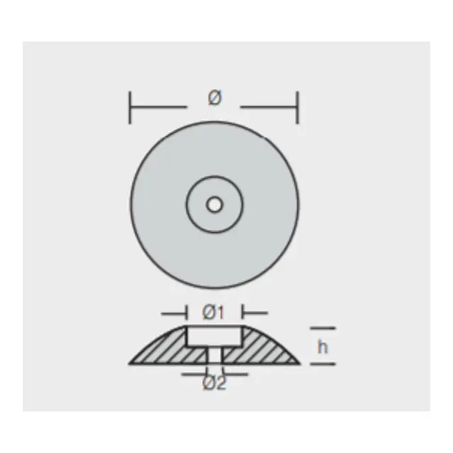 Anode for trimplan/ror - Ø70mm Sink - 1 stk 
