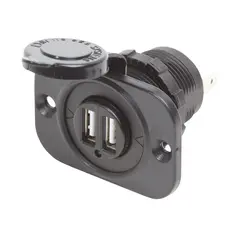 BLUE SEA Str&#248;mmuttak 2 x USB m/lokk 2,1A - 5V
