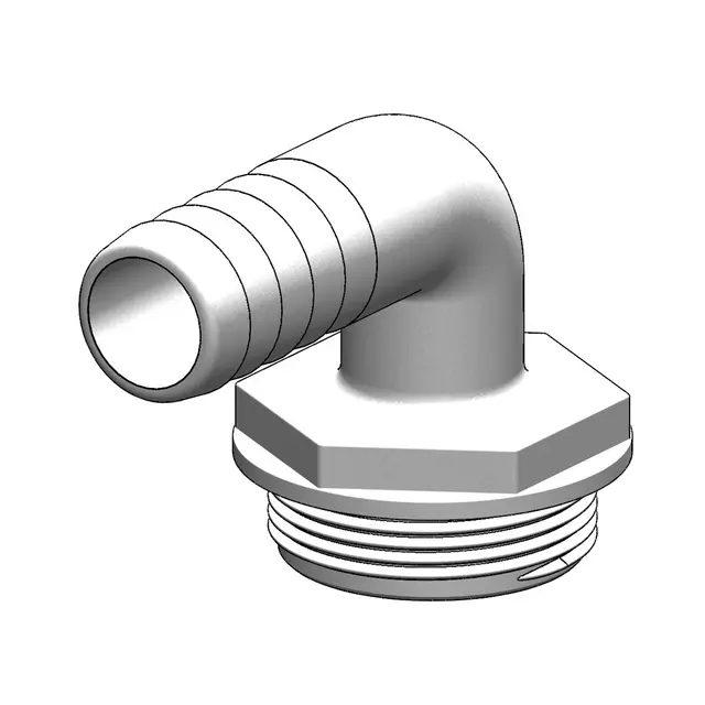 TRUDESIGN Slangekobling 1" x Ø25mm, 90° 90259 - til Y-ventil 127082 og 127083 