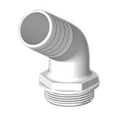 TRUDESIGN Slangekobling 1½", Ø38mm, 120° 90596 - Hvit - For Trudesign Y-ventiler