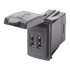 BLUE SEA USB-uttak dobbelt 4,8a Paaser til Superswitch holder