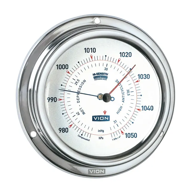 VION Barometer -  Ø127mm polert rustfritt stål 