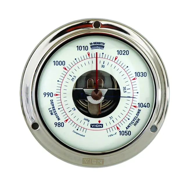 VION Barometer  - Ø97mm polert rustfritt stål 