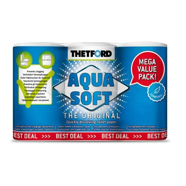 THETFORD Aqua Soft Toalettpapir (6 pk.) 