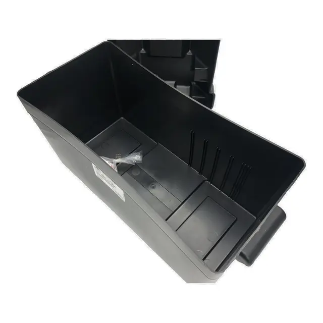TREM Batterikasse - Stor m/ lokk og rem Sort - 410x200x250mm 