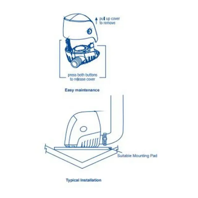 WHALE Orca lensepumpe 1300 - 12V Automatisk 