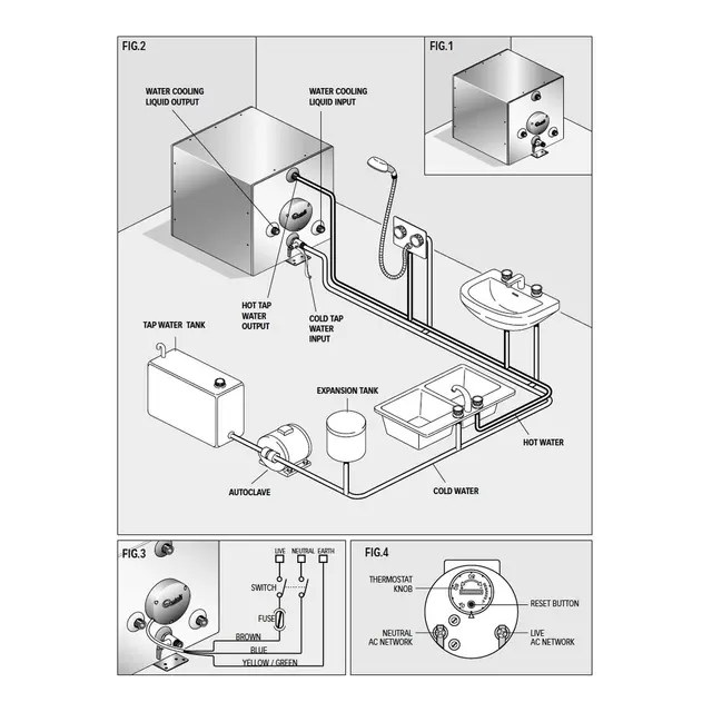 QUICK Varmtvannsbereder 16l Rektanulær 