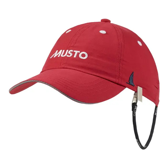 MUSTO Essential  Fast Dry Crew Cap True Red - One Size - m/vindstropp 
