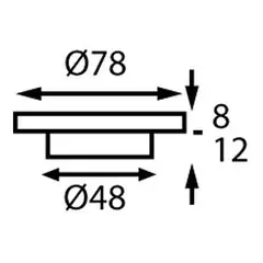 BÅTSYSTEM Innfelt takbelysning, LED børstet stål 