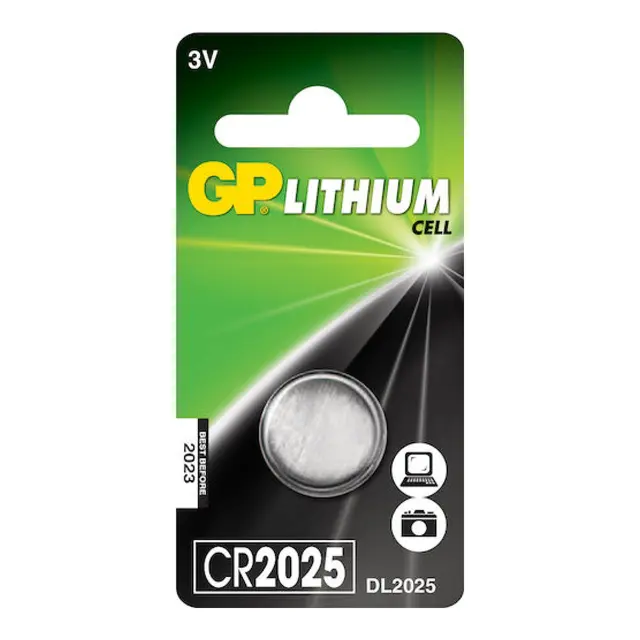 GP Lithium Batteri, CR2025 