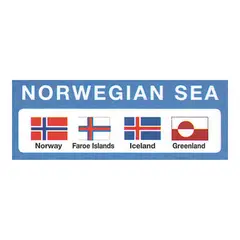 Gjesteflagg Norskehavet 4stk/pk Norge - F&#230;r&#248;yene - Island - Gr&#248;nnland