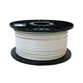 Rekkeline - &#216;6mm hvit PVC belagt meter - &#216;4mm 19-tr&#229;d rustfri iwirekjerne