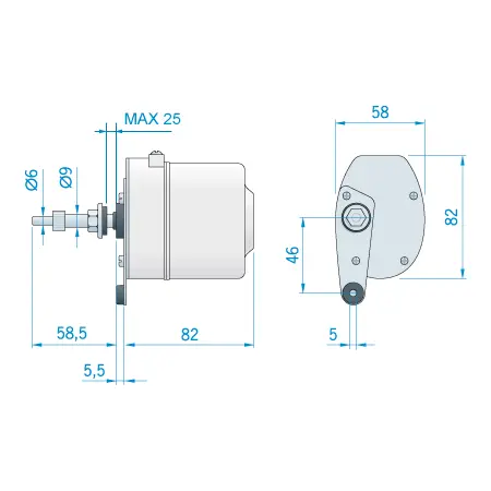 ROCA Vinduspussersett W5, komplett 12V 