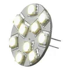 BÅTSYSTEM LED Pære G4, stift bak 10x SMD, 8-30V, 2,4W, 3200K (varmhvit)