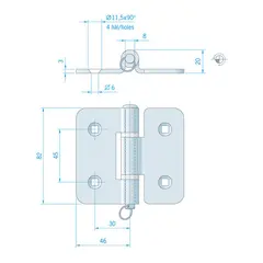 ROCA Hengsel 92 x 82mm