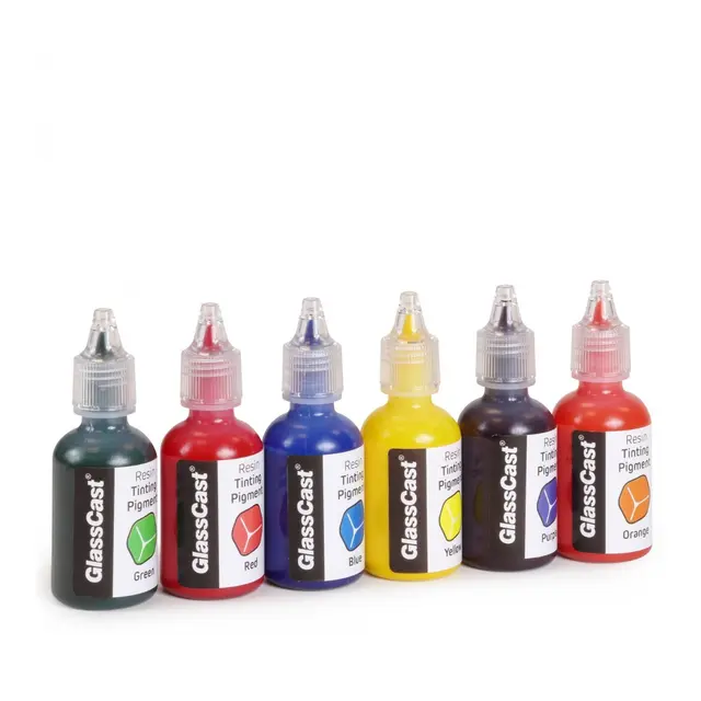 Pigmentfarget tilsetning, grunnfarger 6pk - til krystallklar epoxy 
