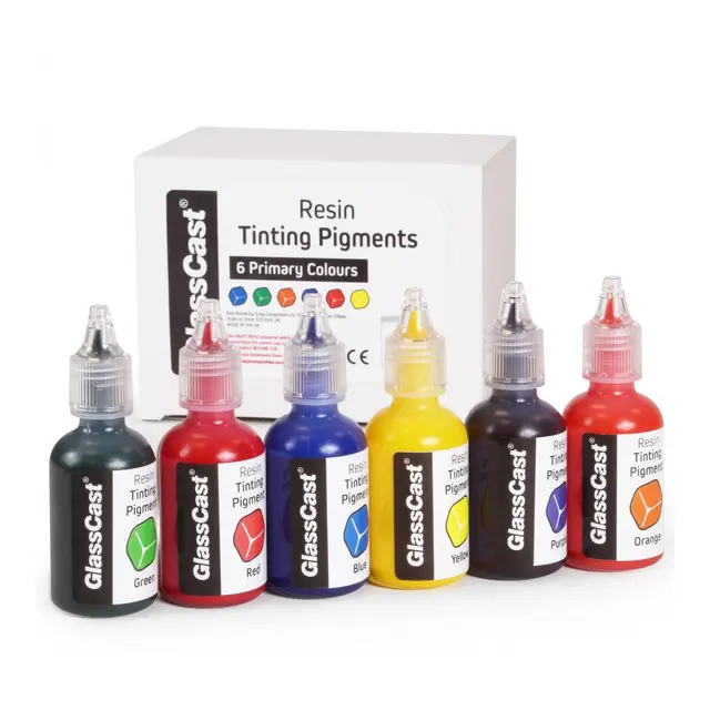 Pigmentfarget tilsetning, grunnfarger 6pk - til krystallklar epoxy 