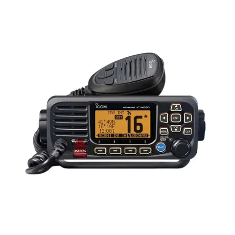 ICOM  IC-M330GE Stasjon&#230;r VHF m/ DSC &amp; GPS (ekstern antenne) - Sort