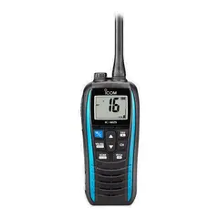 ICOM H&#229;ndholdt VHF, IC-M25 #25 Blue Flyter og blinker i vann