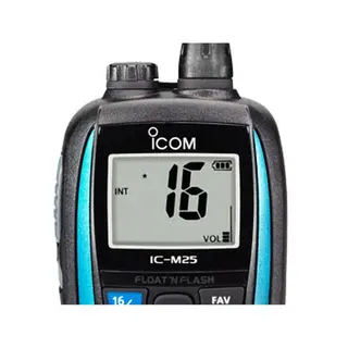 ICOM Håndholdt VHF, IC-M25 #25 Blue Flyter og blinker i vann 
