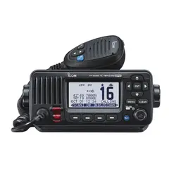 ICOM  IC-M423GE Stasjon&#230;r VHF m/ DSC &amp; innebygget GPS - Sort