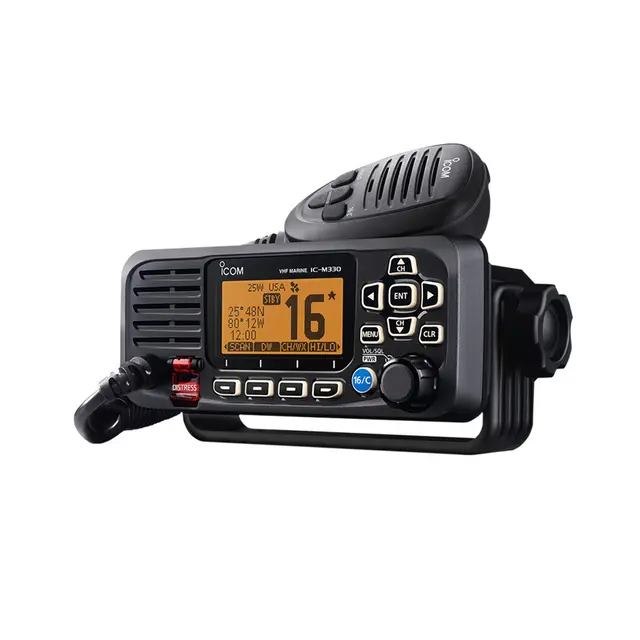 ICOM  IC-M330GE Stasjonær VHF m/ DSC & GPS (ekstern antenne) - Sort 