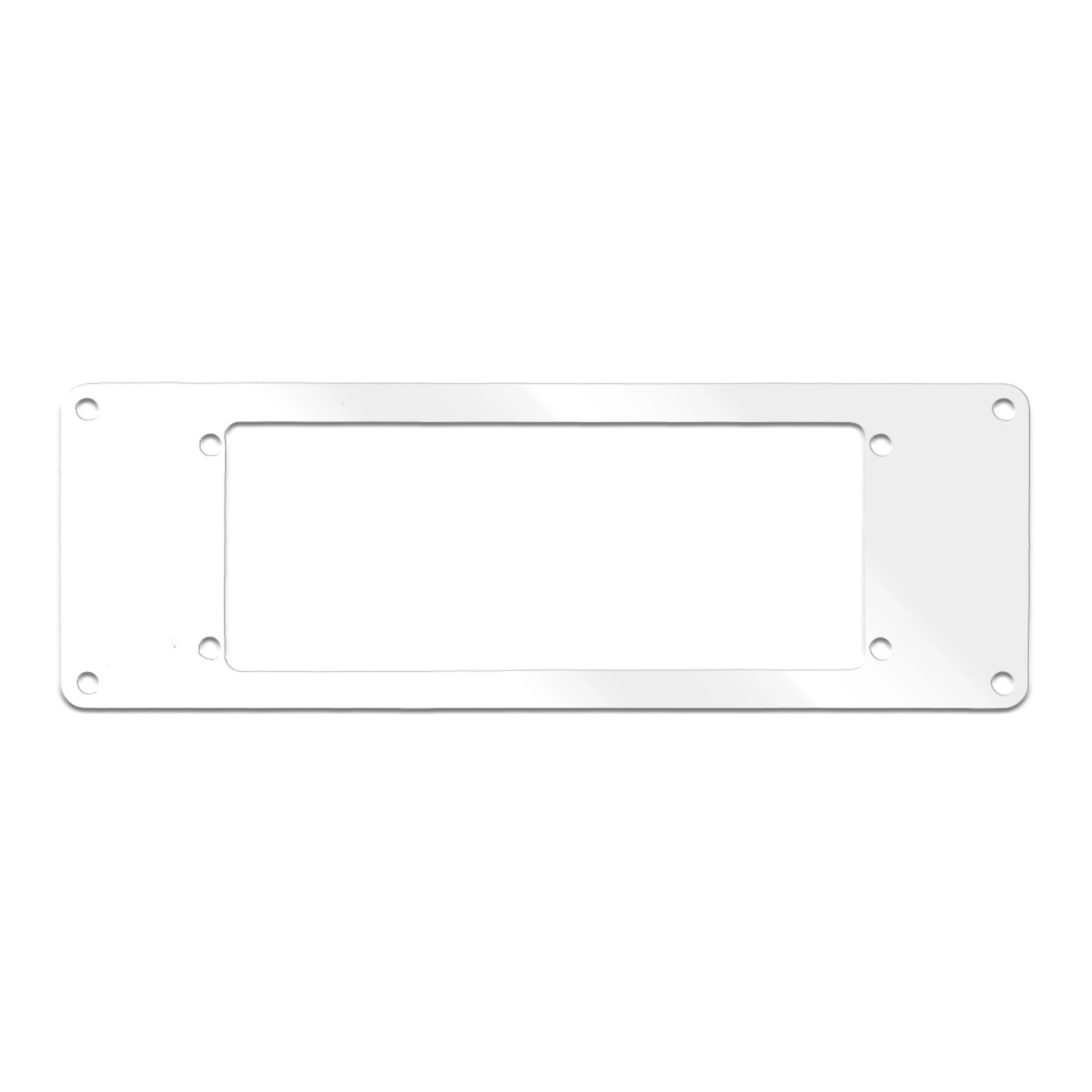 Innfellingsplate, spesialtilpasset - 5mm Hvit - 250x120 maks - for stereo, VHF mm