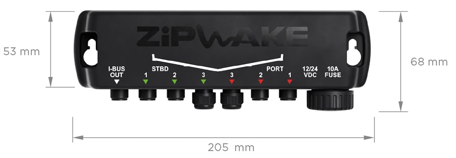 Interceptor ZIPWAKE trimplan kit KB300S 2x30cm komplett for båtbredde ca 2m ZIP2011145