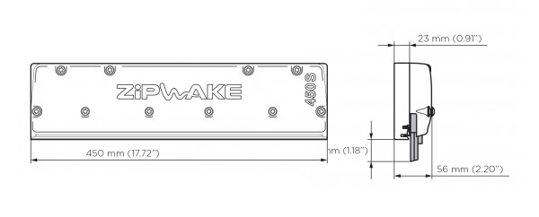 Interceptor ZIPWAKE trimplan kit KB450S 2x45cm komplett for båtbredde ca 25m 2011146