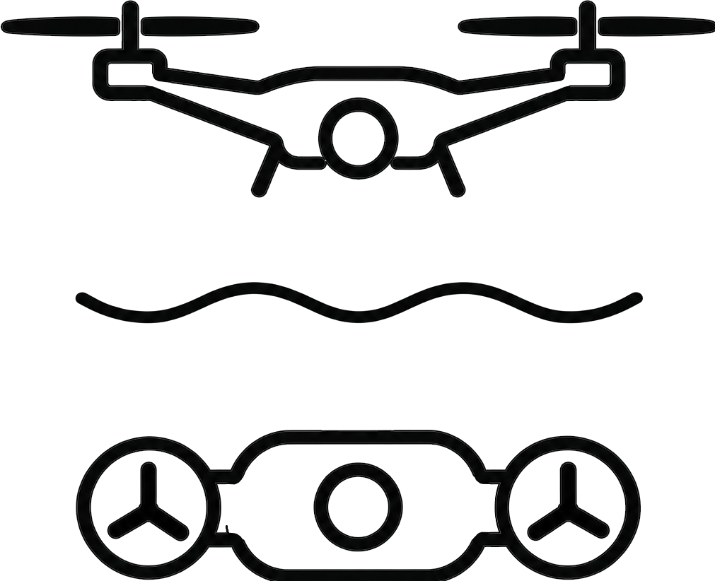 Drone 360 8K ludtdrone ROV undervannsdrone chasing antigravity dory gladius m2