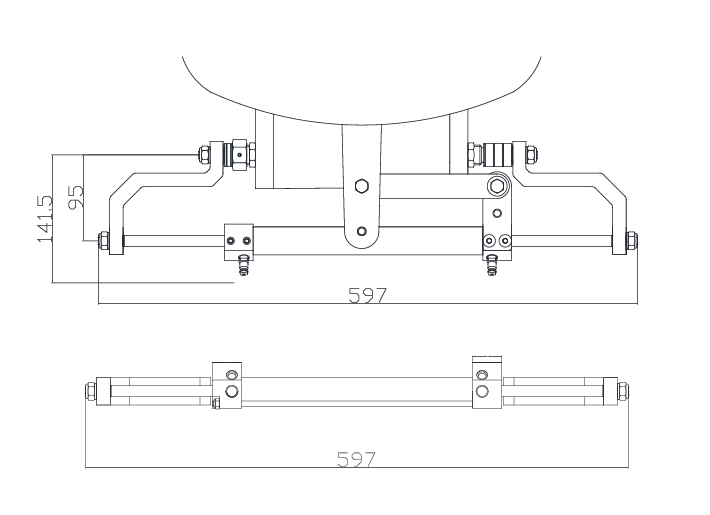 Komplett sett SEAFIRST Hydraulisk Styring MO100H pakke inntil 95 HK 521000